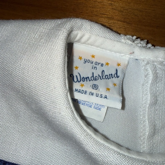 Girl’s size 5 vintage sailor dress. White with blue trim. - Picture 3 of 7